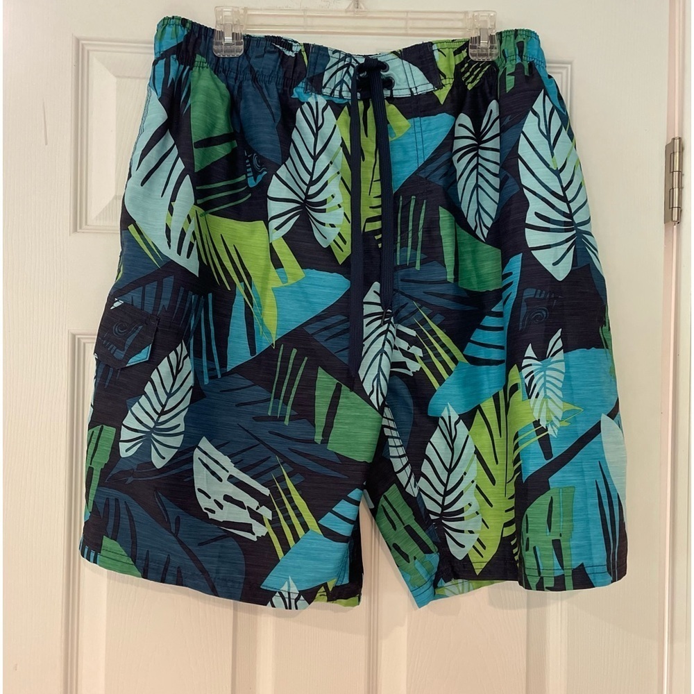 KAVU SWIM TRUNKS IN TROPICAL LEAF PRINT - XXL